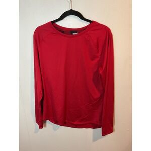 Climate Right by Cuddl Duds Women's Red Long Sleeve Top Size L G Athletic Fit